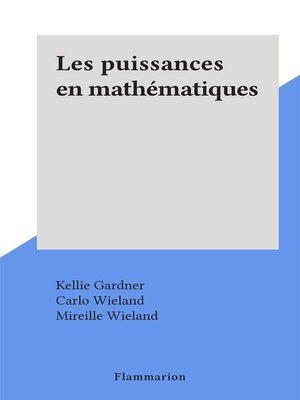 cover image of Les puissances en mathématiques